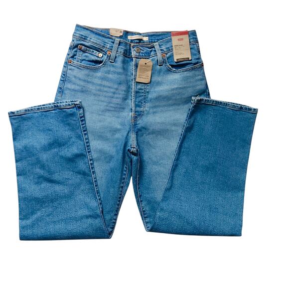 LEVI'S Ribcage Straight Ankle Stretch Denim Jeans Women sz 29 NWT | MSRP $98 - Picture 2 of 8